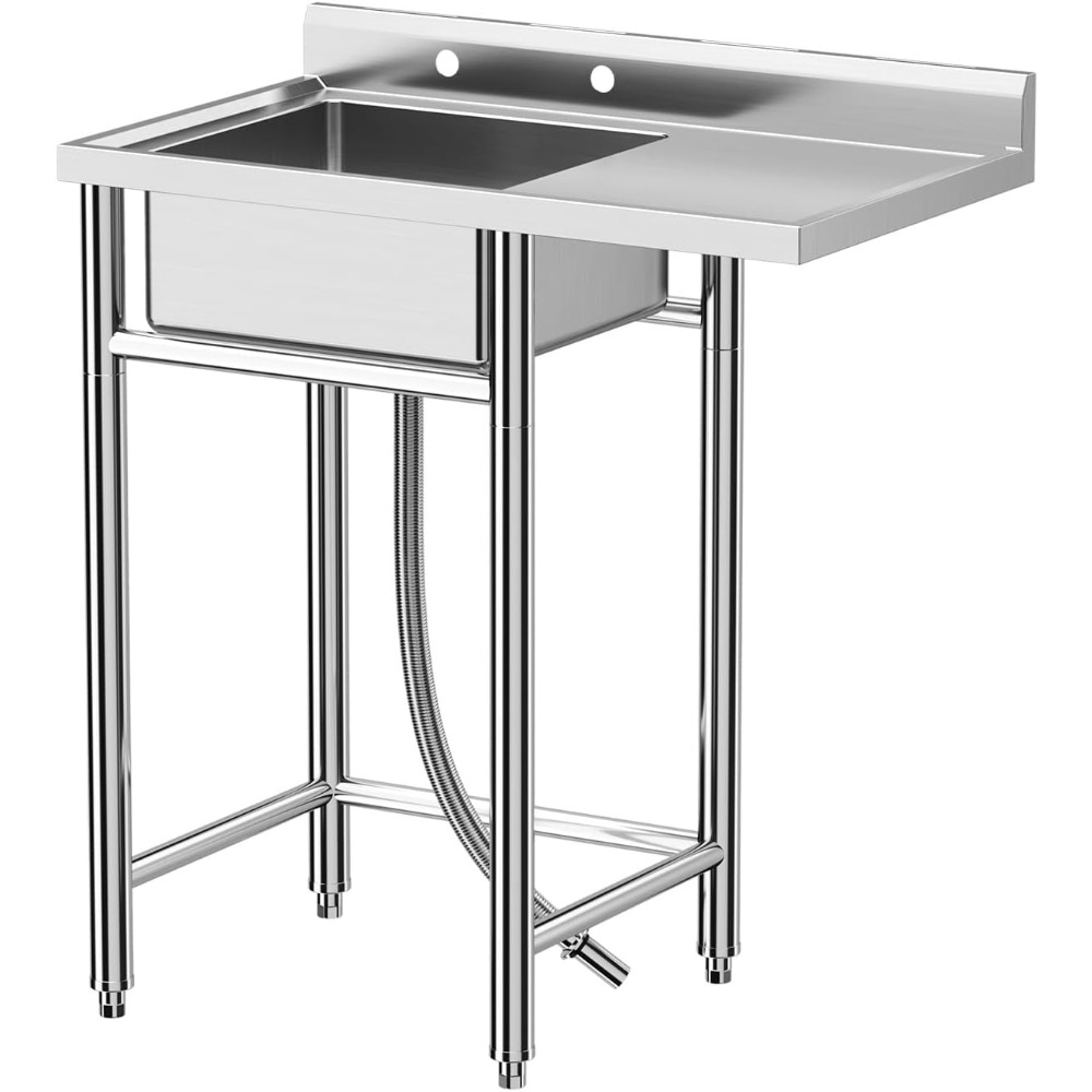 Commercial Kitchen Worktops - 스테인리스 스틸 싱크대, 36x21x40 인치 독립형