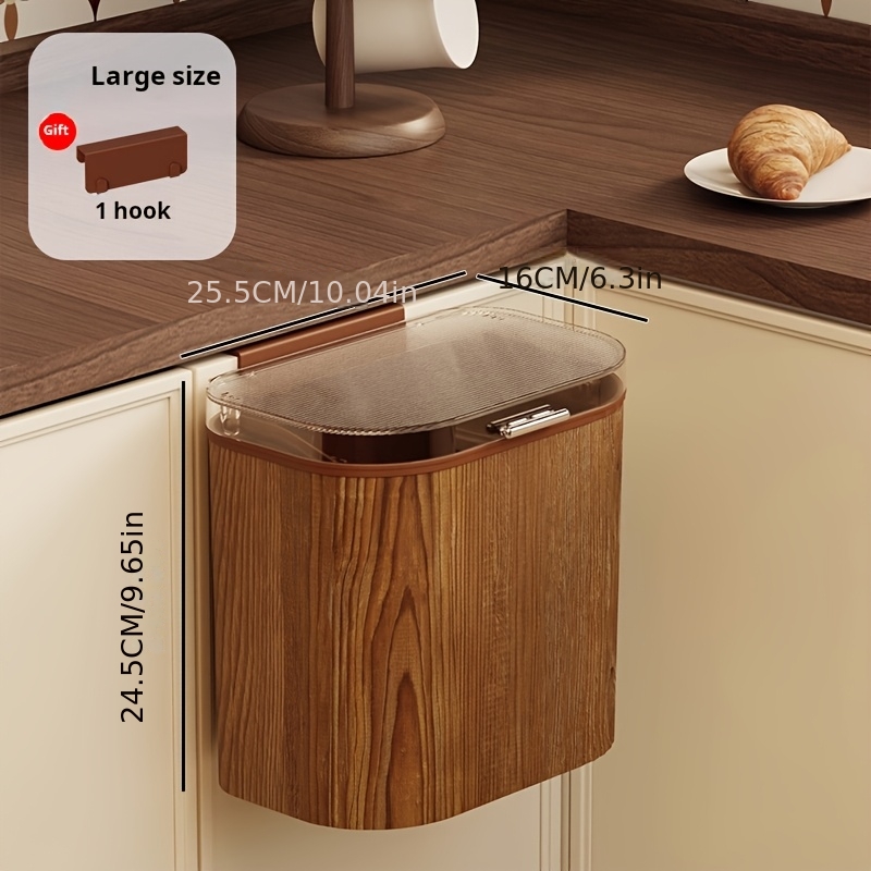 펀치 프리 우드 그레인 벽걸이형 주방 쓰레기통 플립 뚜 - Commercial Kitchen Bin 리뷰 및 가격